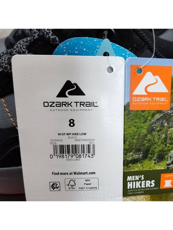 Ozark Trail Waterproof Hikers Low-Top Men Size 8 Leather Upper Outdoor Trail NIB main image 11